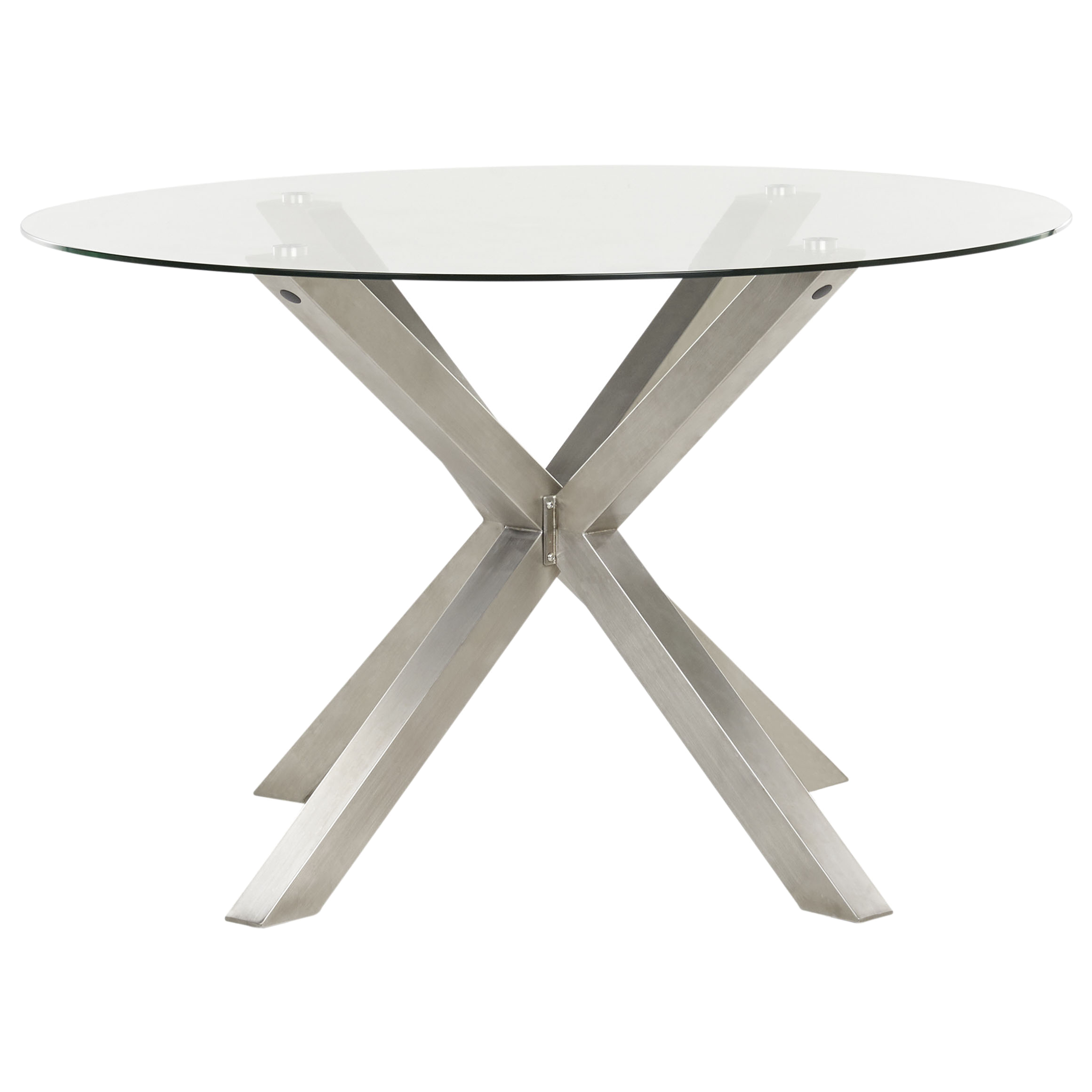 Havebord MALETTO 120 cm 120 cm Glas Sølv