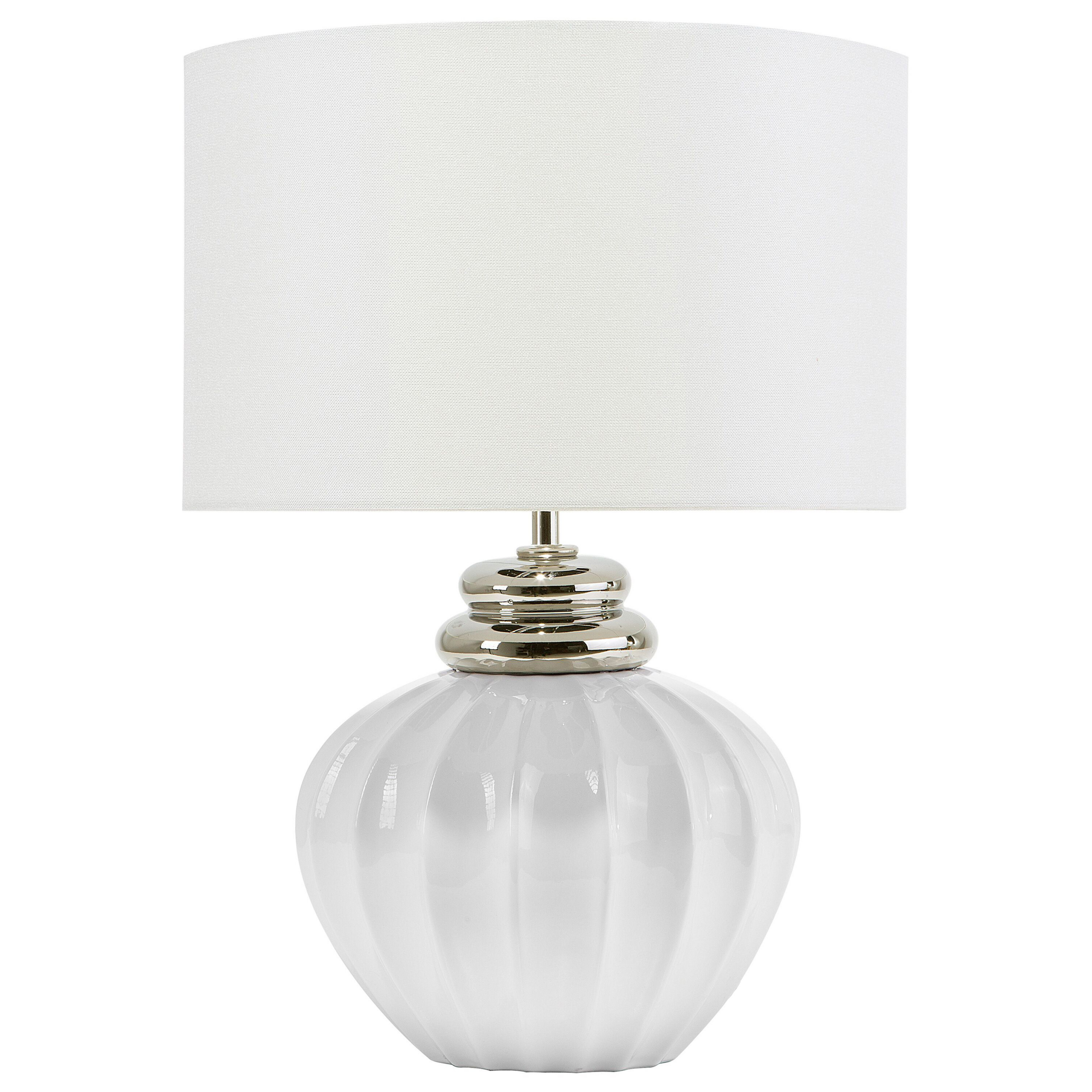 Bordlampe NERIS Keramik Cremehvid
