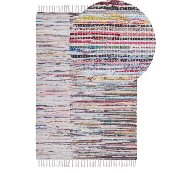 Gulvtæppe MERSIN Multifarvet 140 x 200 cm Bomuld