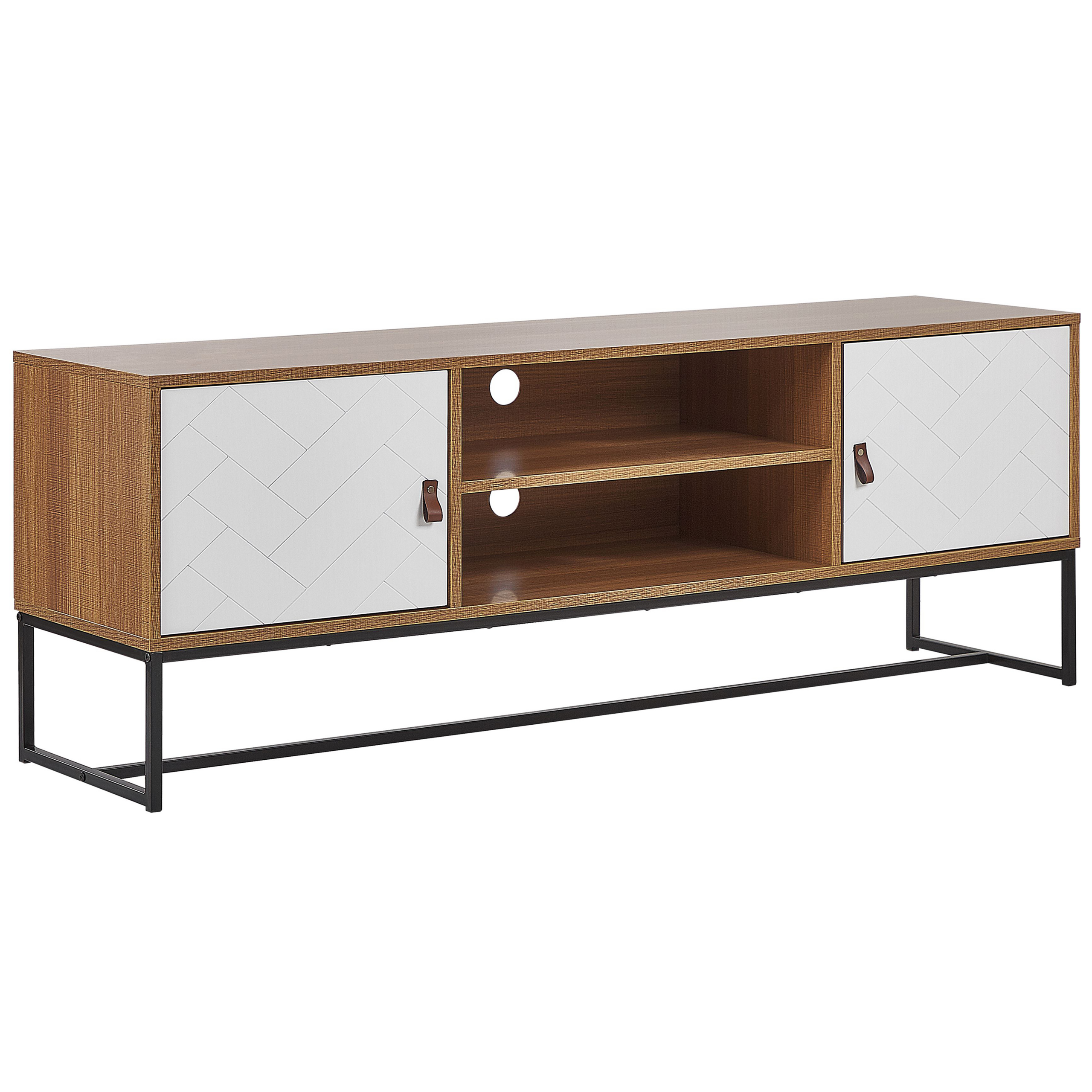TV-bord NUEVA Lysebrun/hvid