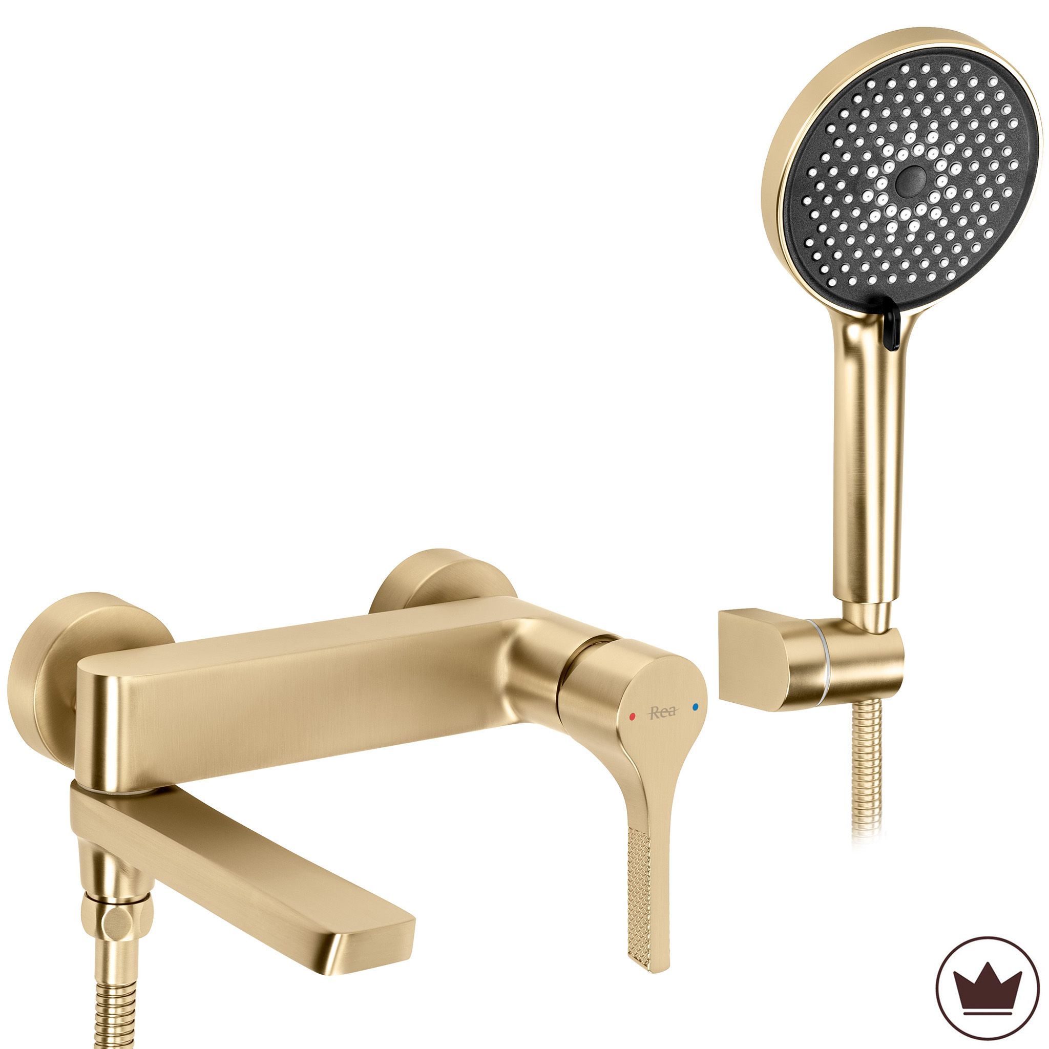 REA Premium badekararmatur Maxim , Børstet guld, 20,3x20x11,5cm