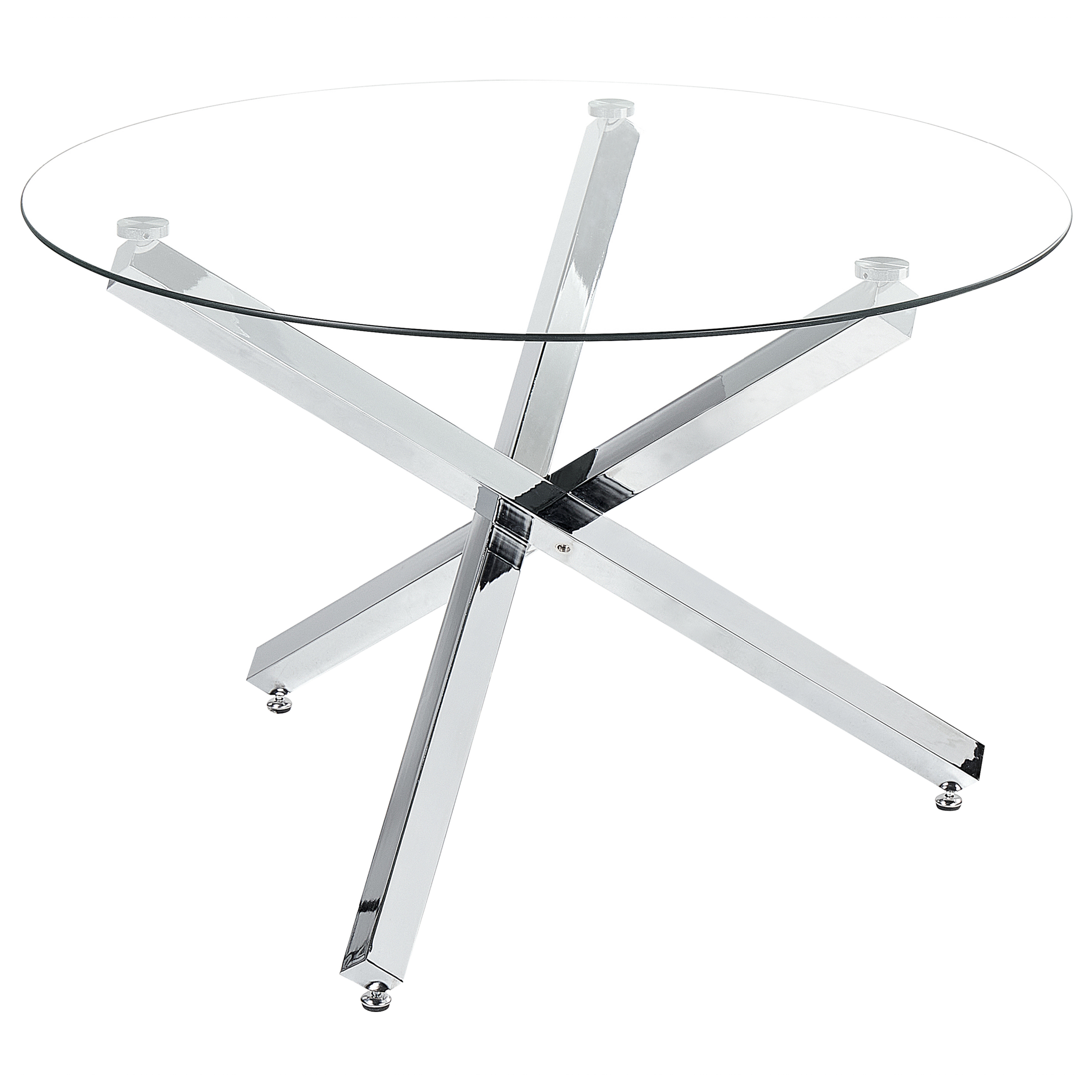 Spisebord BUTLER Sølv 110 cm 110 cm Hærdet glas