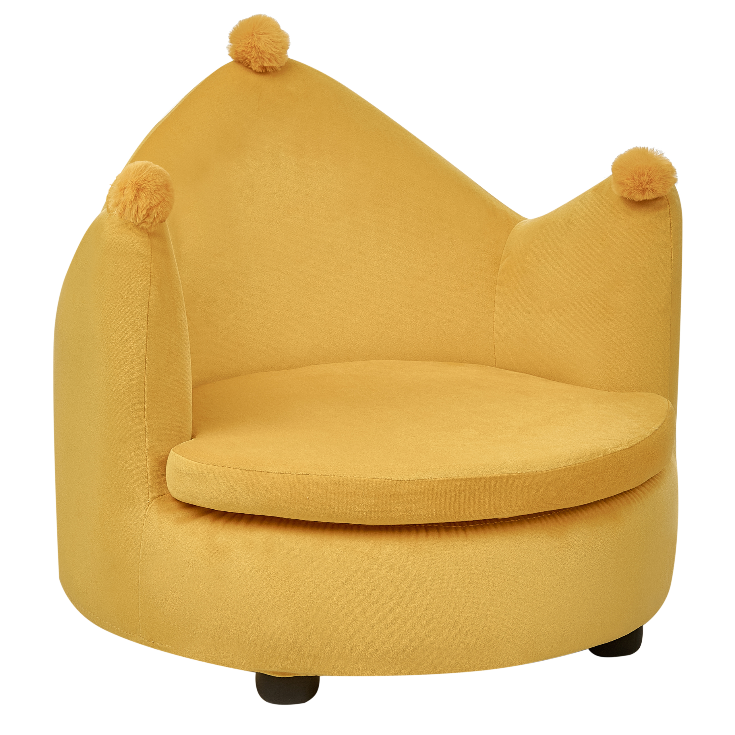 Børnestol Krone VEGA Velour Gul