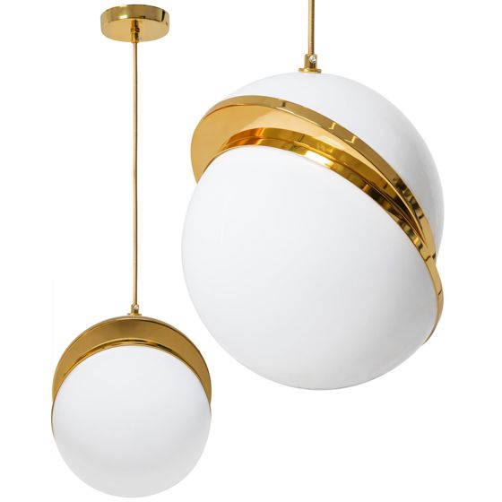 TOOLIGHT hængende loftlampe APP481-1CP Hvid/Guld 27,5x25x27,5cm