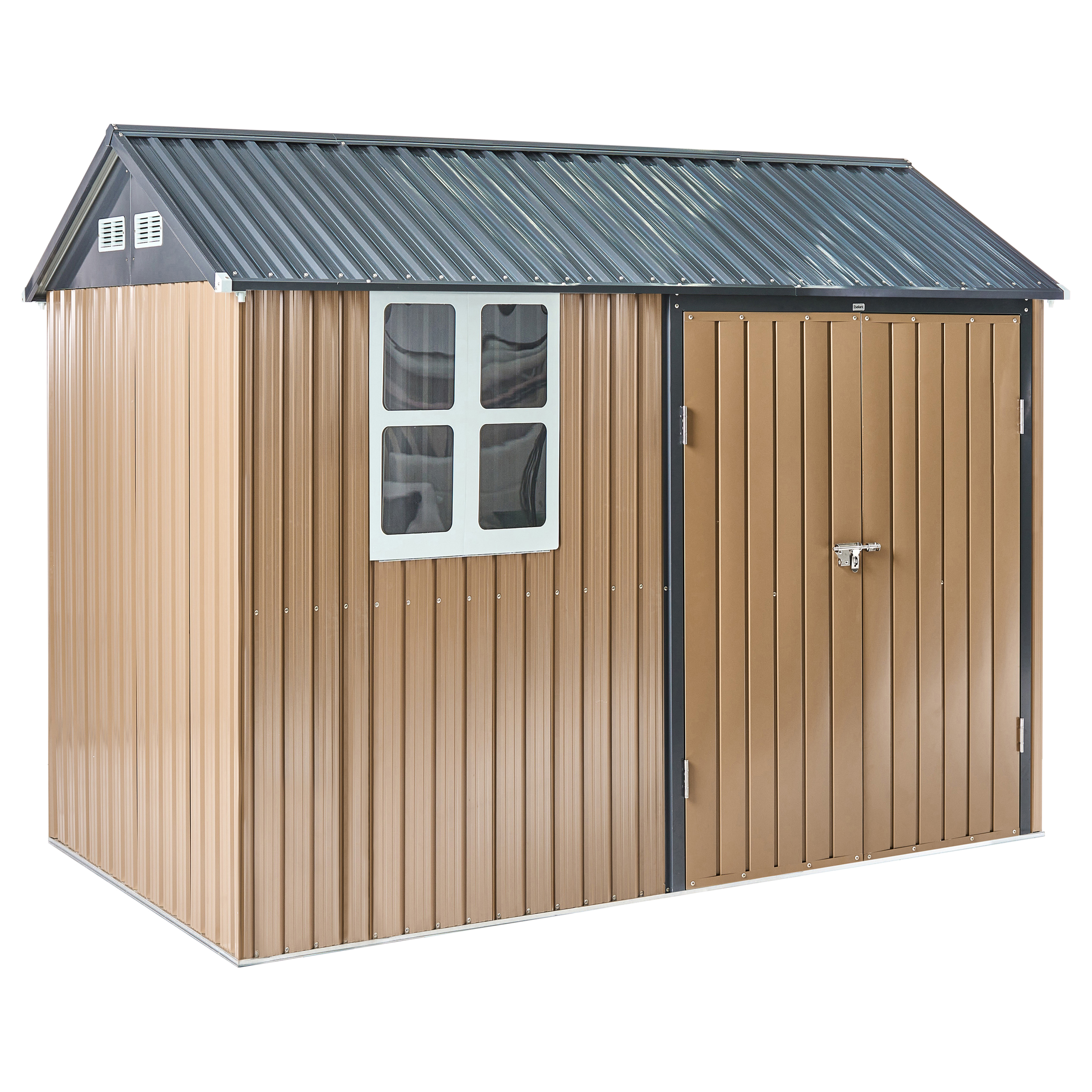 Redskabsskur NOCCIANO 313 cm 220 cm Metal Brun