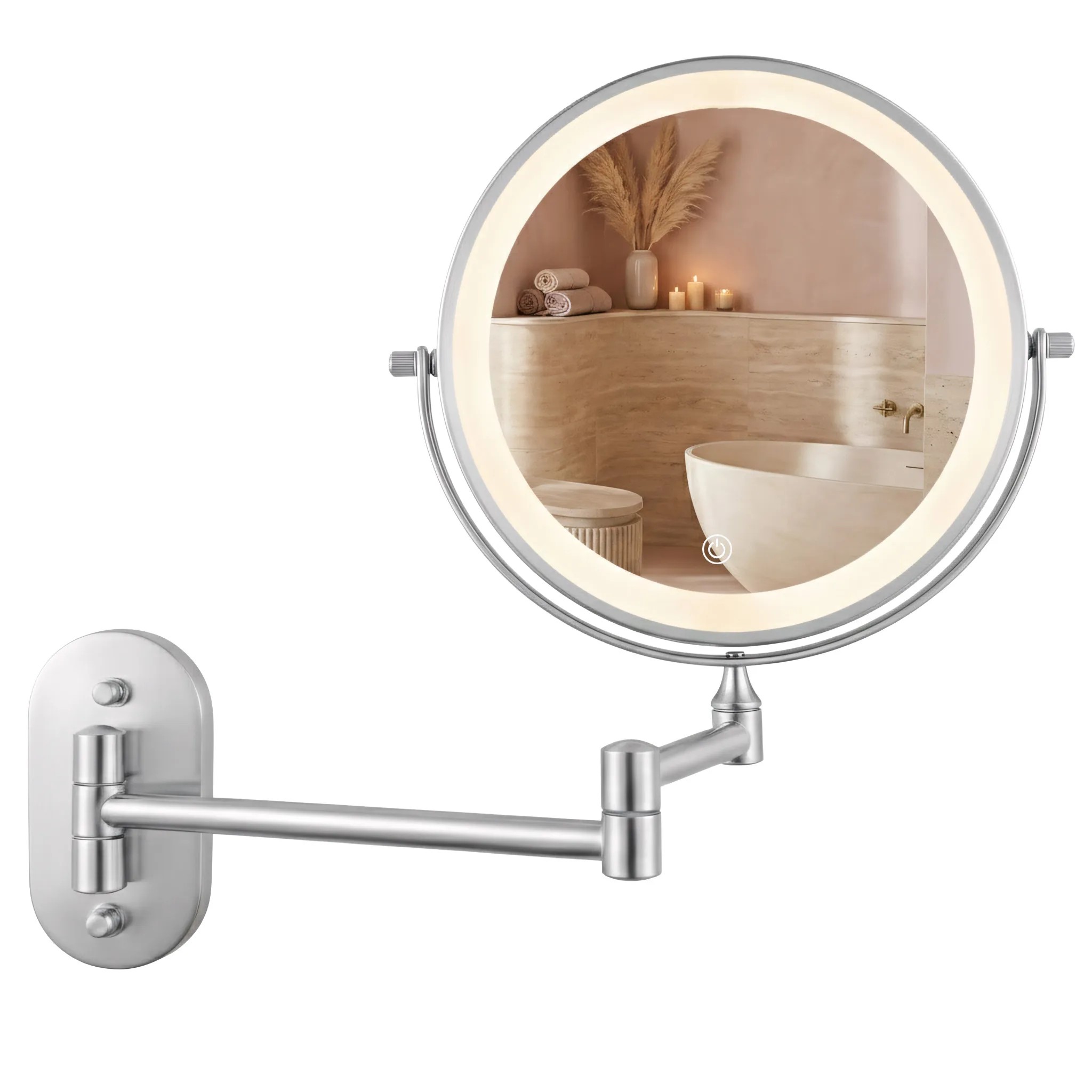 REA spejl Glow led Krom 3x43x30cm