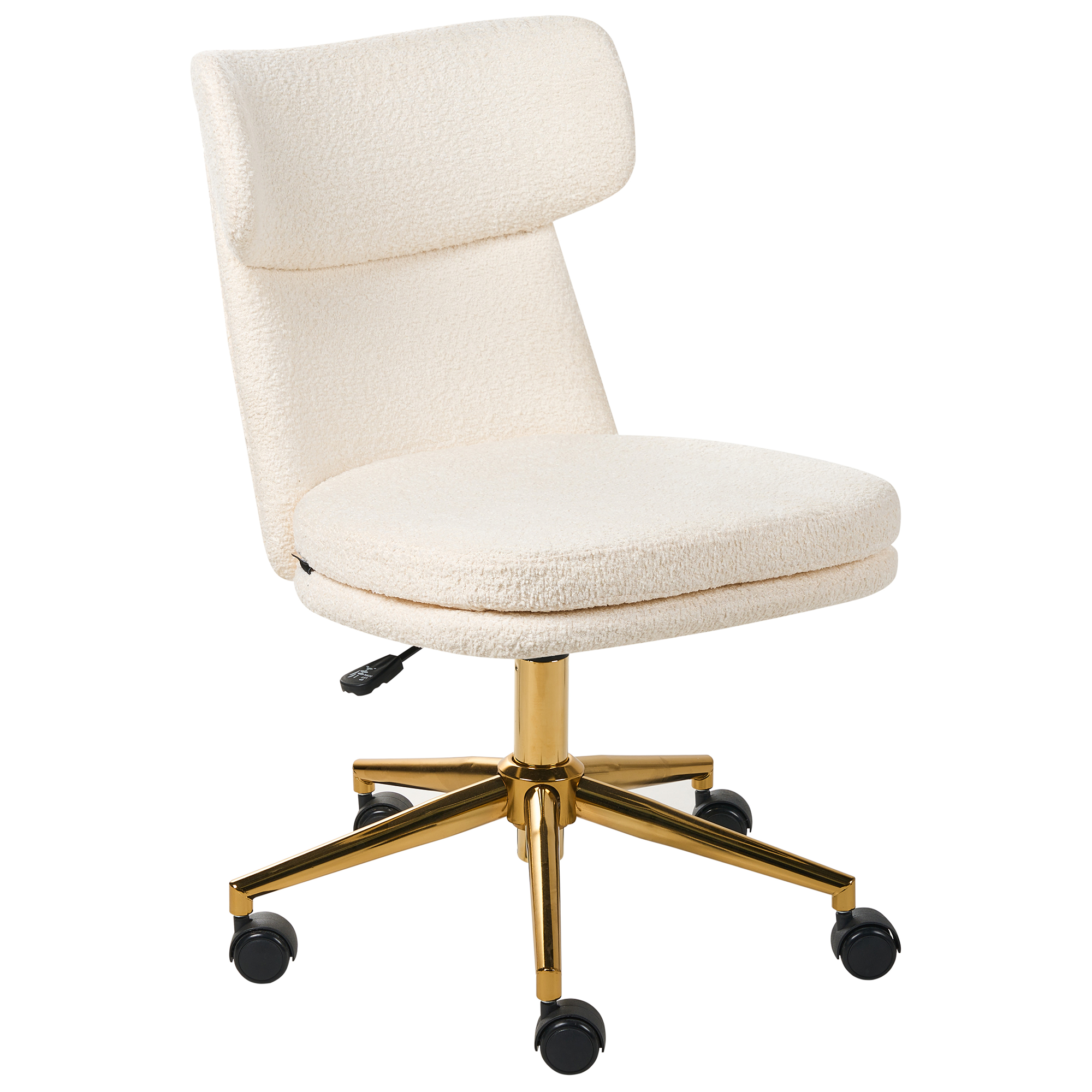 Skrivebordsstol GRANBY Boucle Cremehvid