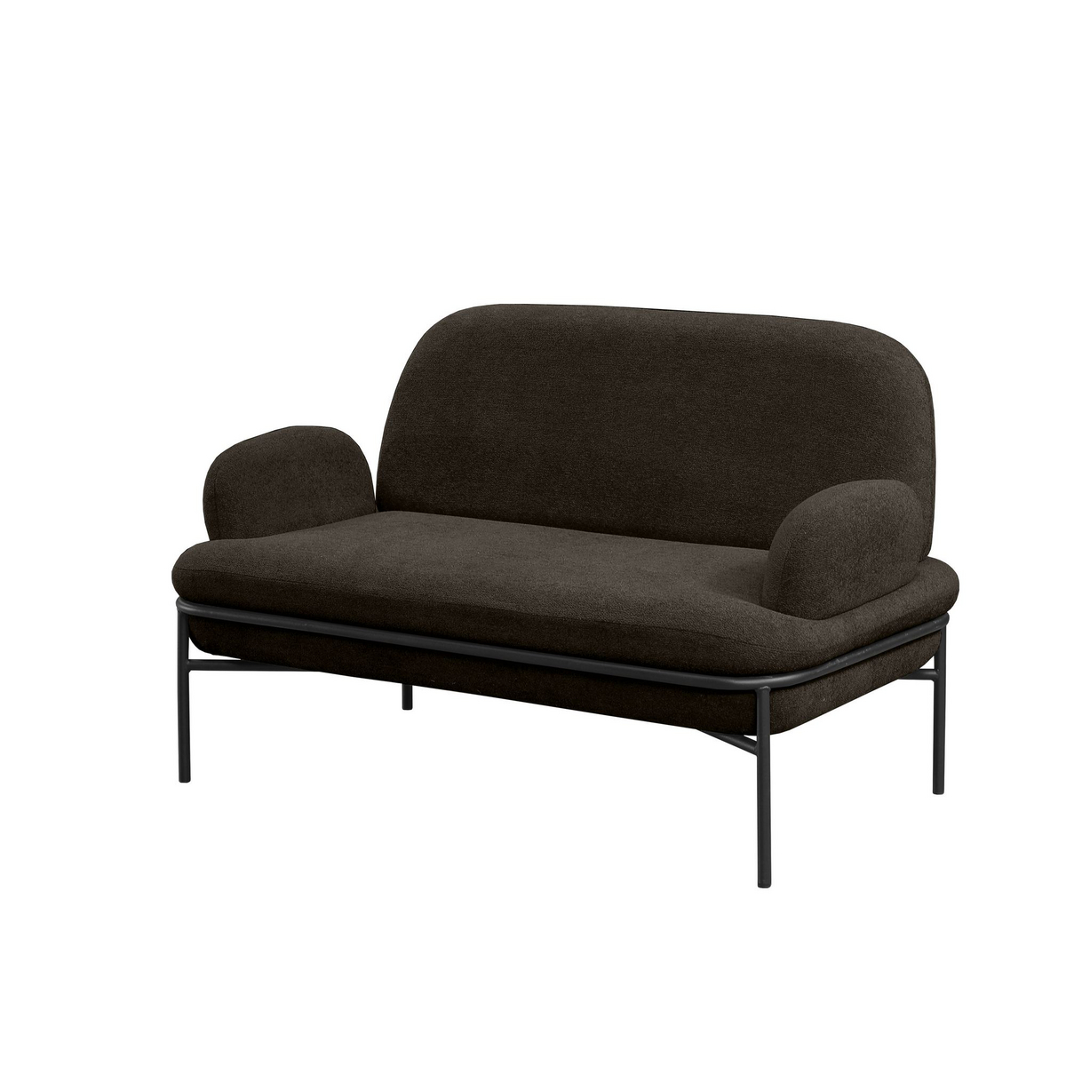Norda Design Stilfuld 2-personers sofa, 140 cm | 100% krydsfiner, let at rengøre teddystof, metalben | komfort og elegance