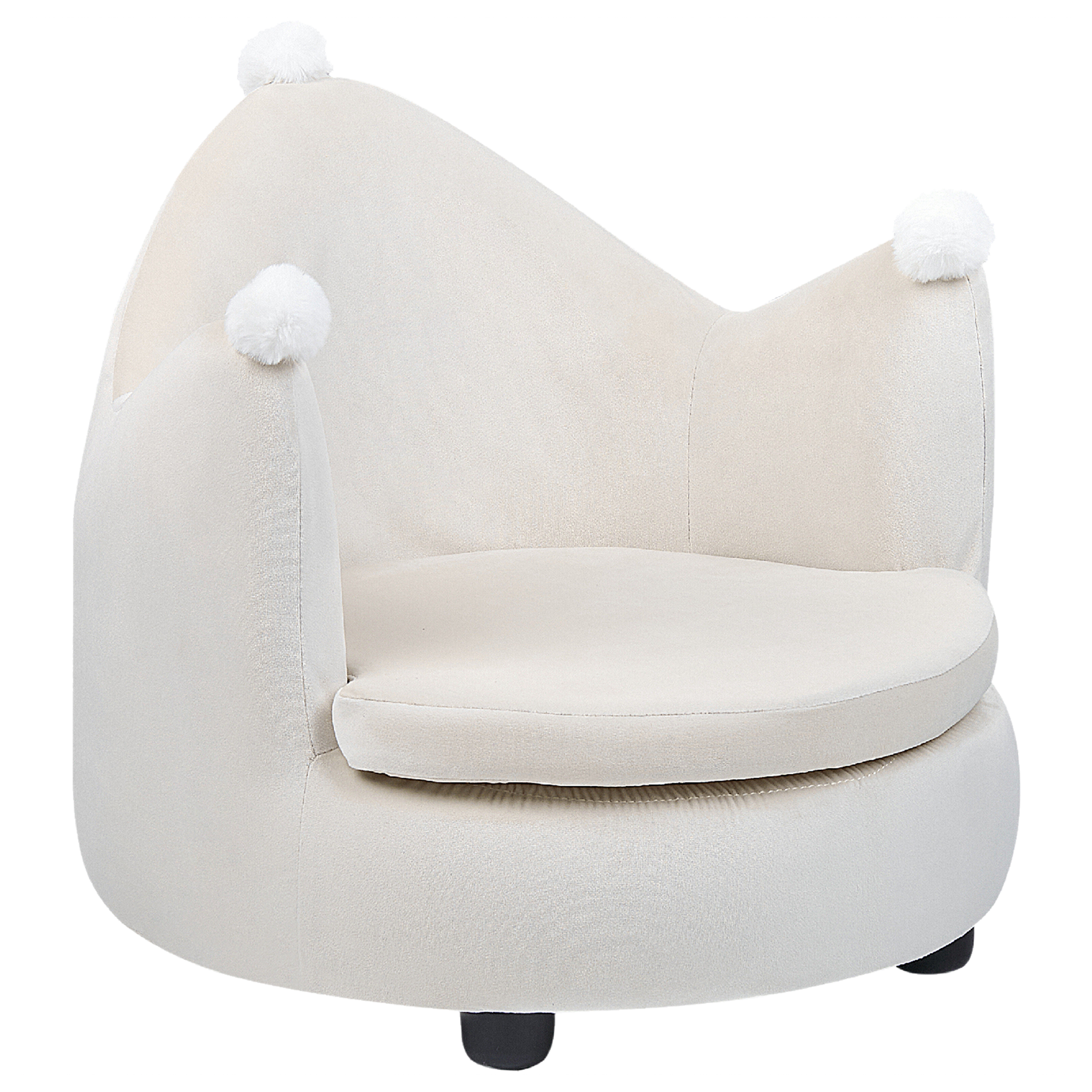 Børnelænestol Krone VEGA Velour Lys Beige