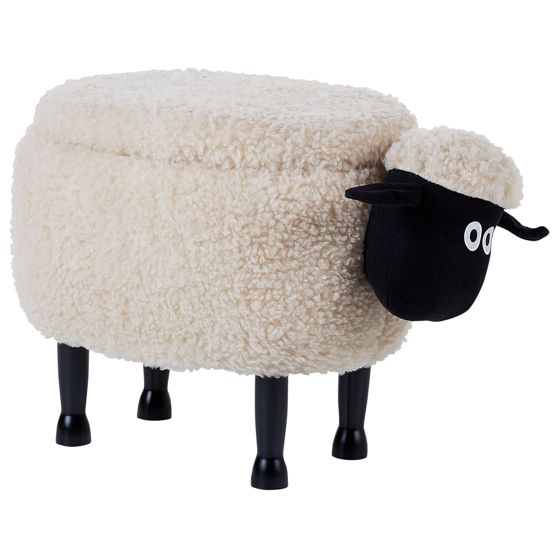 Dyrepuf med opbevaring SHEEP Får Lys Beige