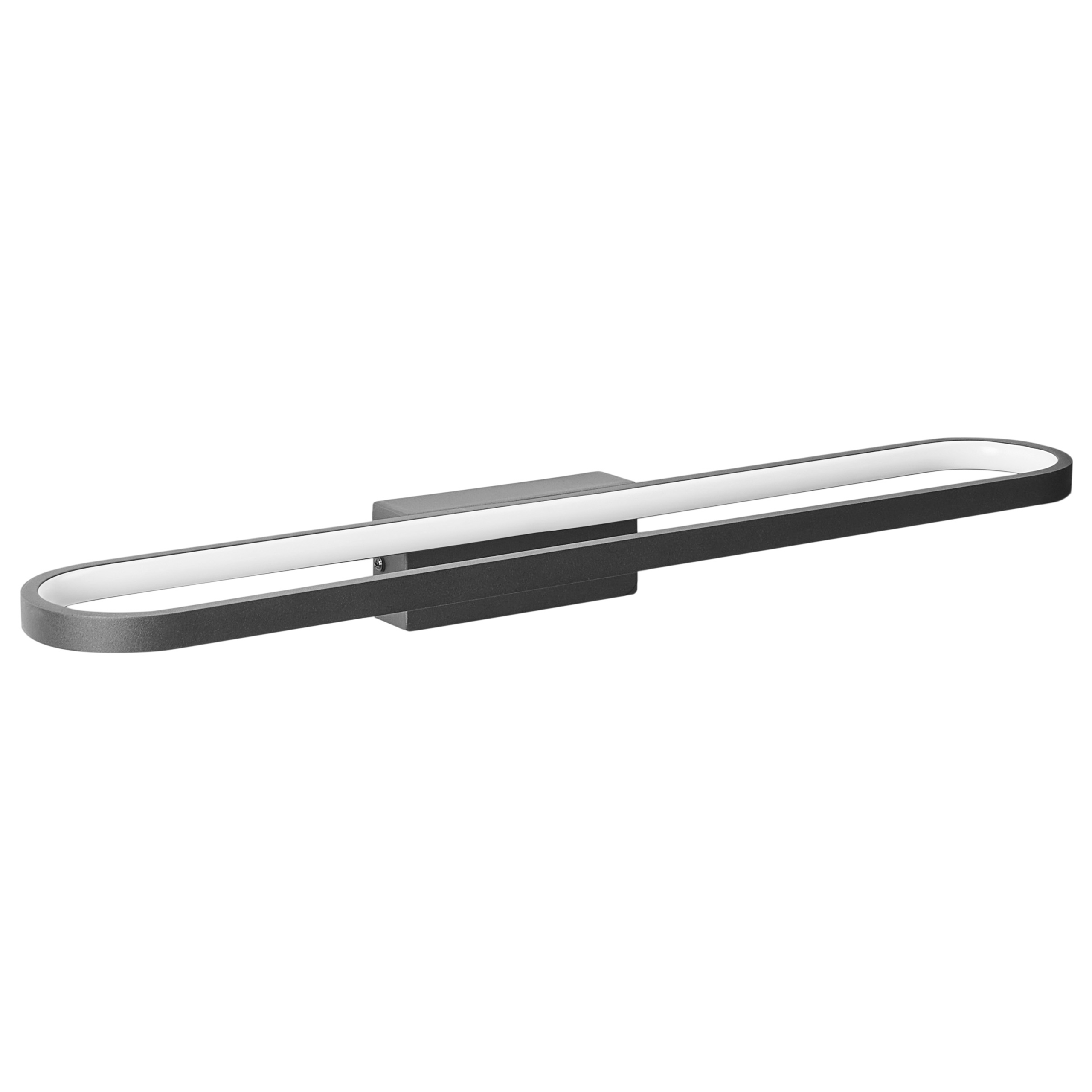 Billede og spejl LED-lys MIDOU Metal Sort
