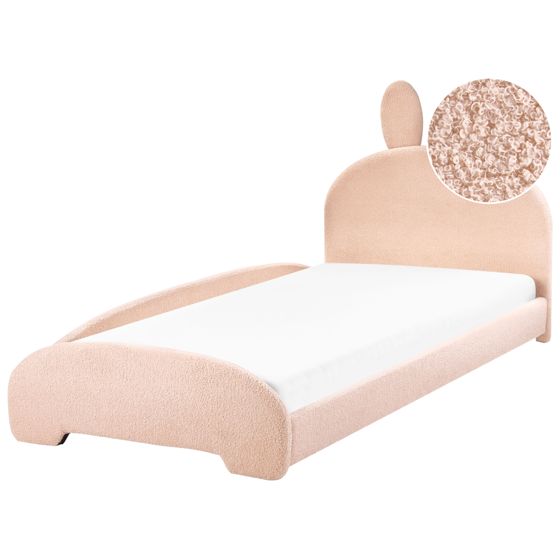 Børneseng Kanin Boucle PERROS 90 x 200 cm Beige