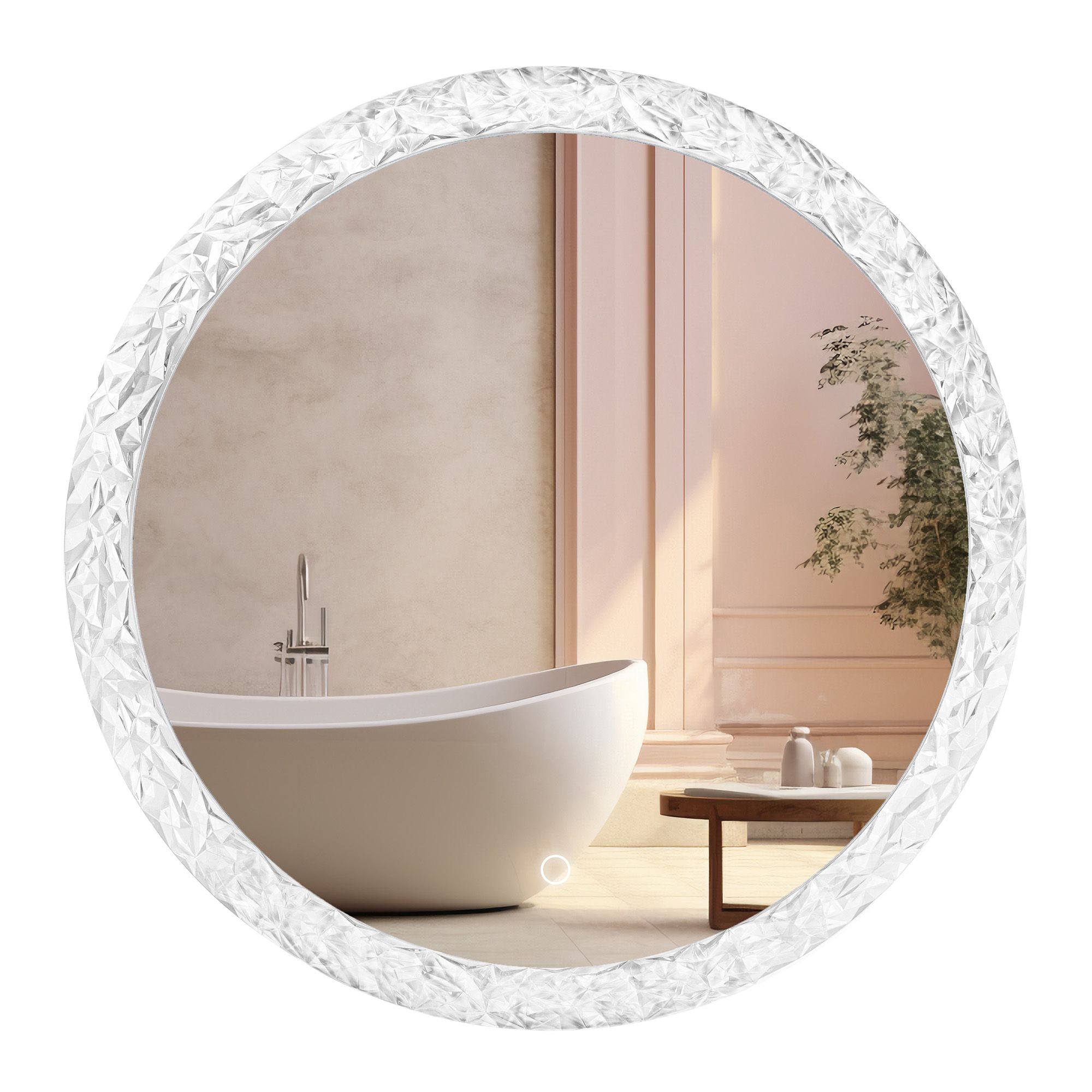 REA spejl LED YH-3562 60CM Gennemsigtig 60x60x60cm