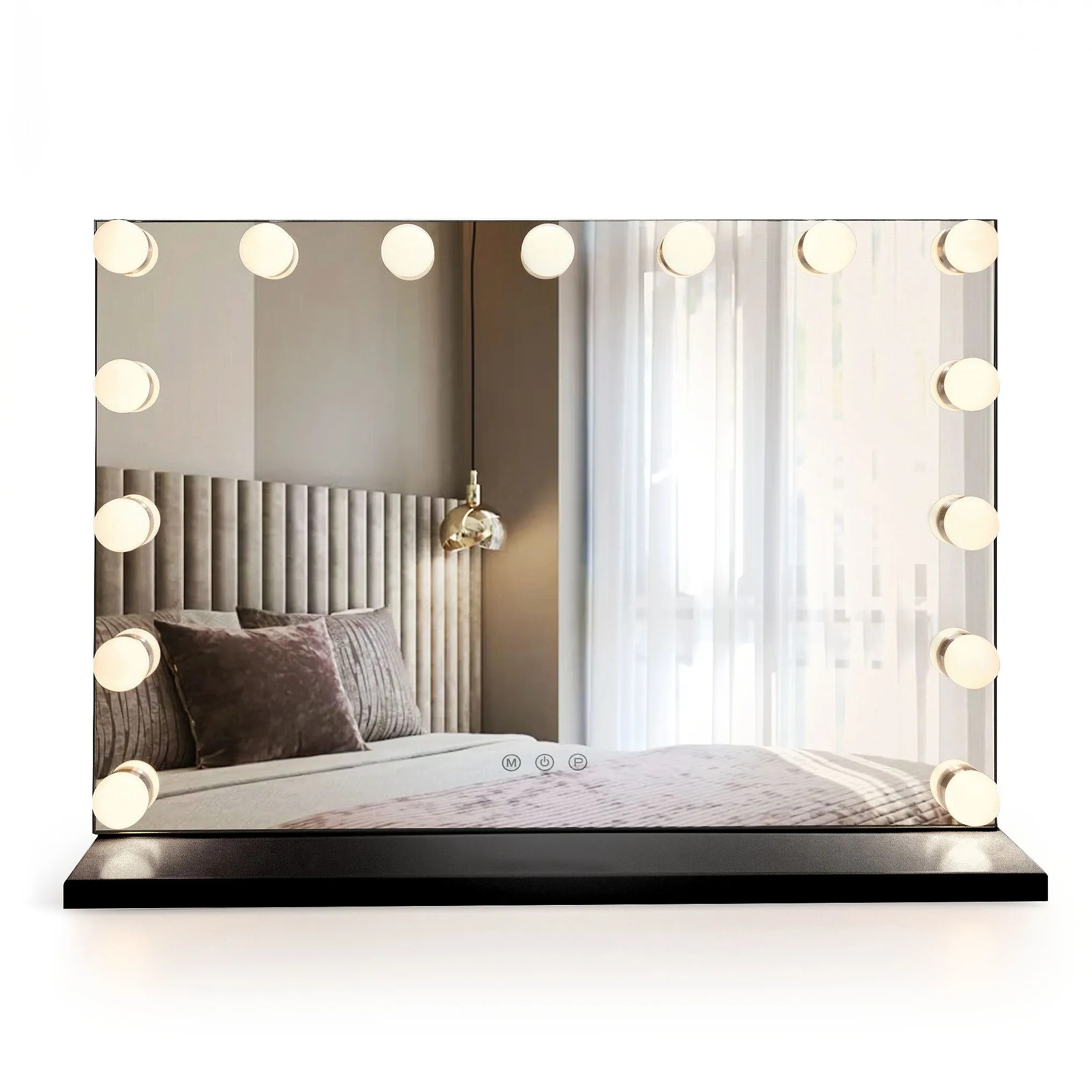 REA spejl Hollywood 58x45 Led Sort 58x45x12cm