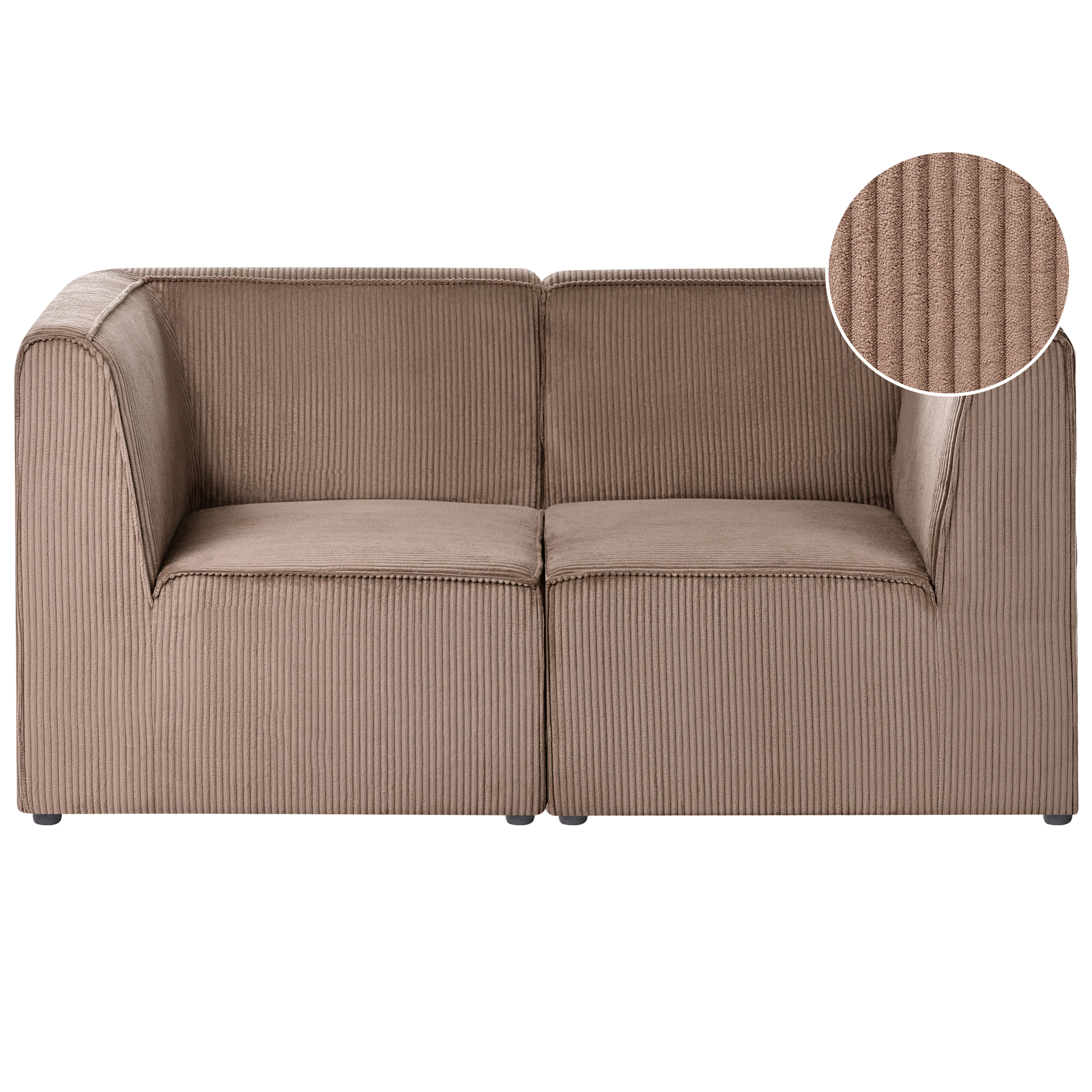 Modulsofa 2 personers LEMVIG Fløjl Mørk beige