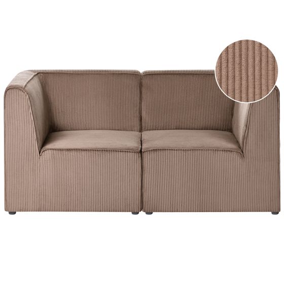 Modulsofa 2 personers LEMVIG Fløjl Mørk beige