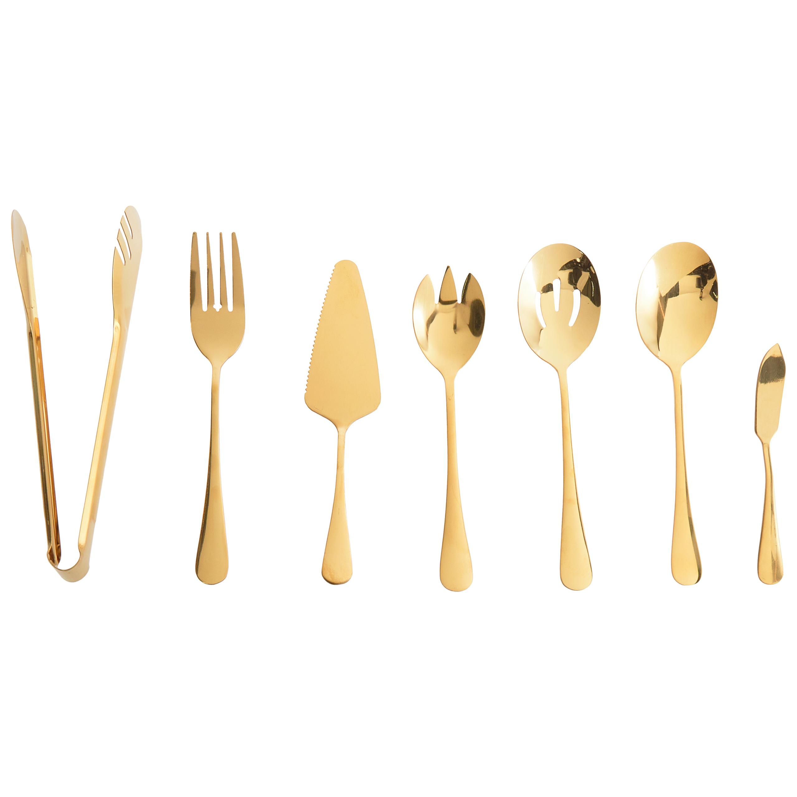 Bestiksæt med 7 dele ZITI Guld