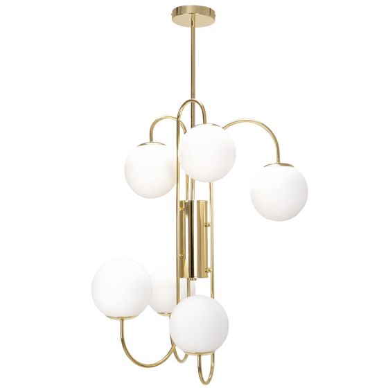 TOOLIGHT hængende loftlampe APP1003-6CP Guld 65x12x98cm
