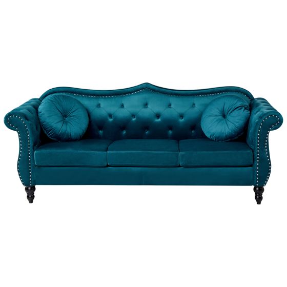 Sofa 3 personers SKIEN Velour Blågrøn