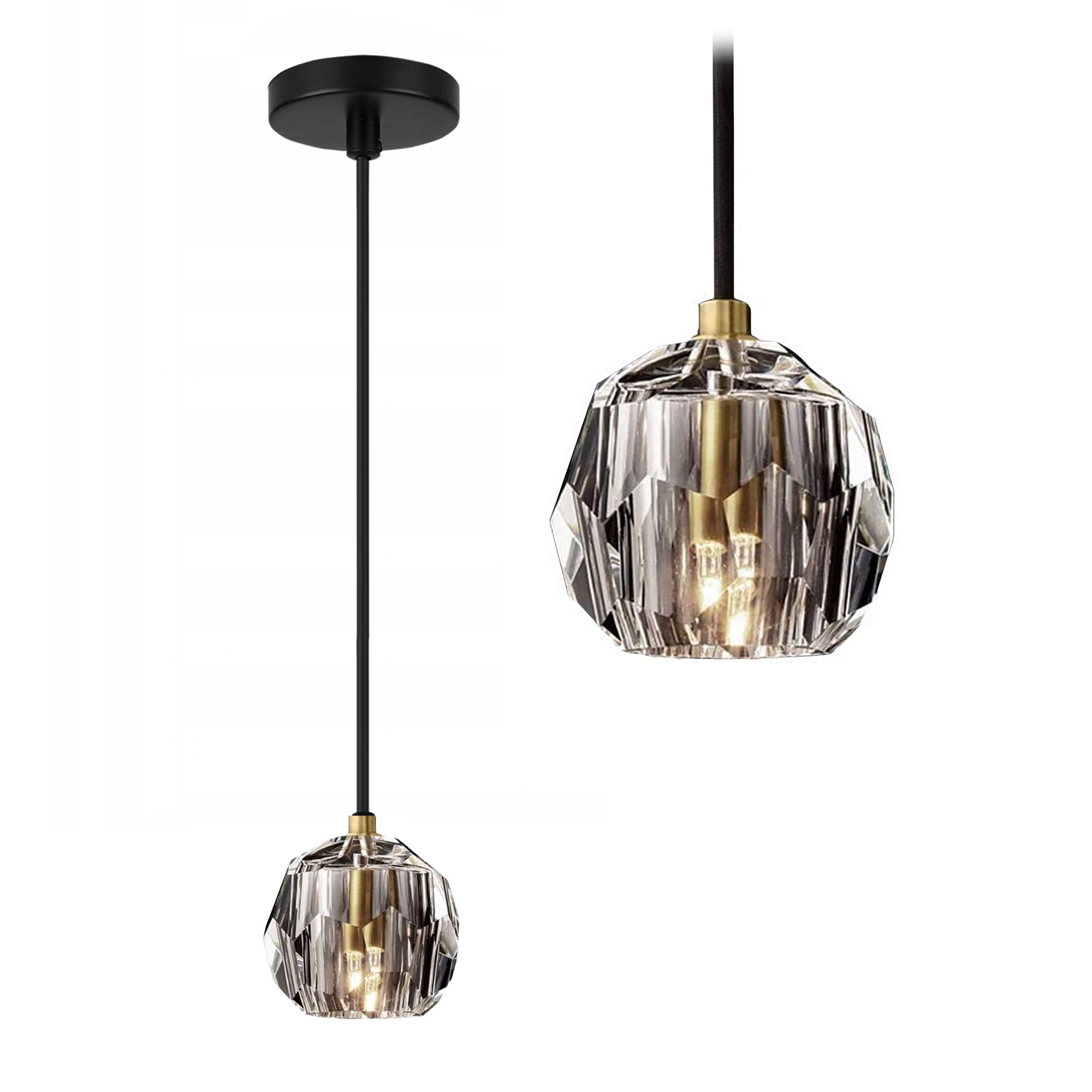 TOOLIGHT hængende loftlampe APP586-1CP Sort 7x8x90cm