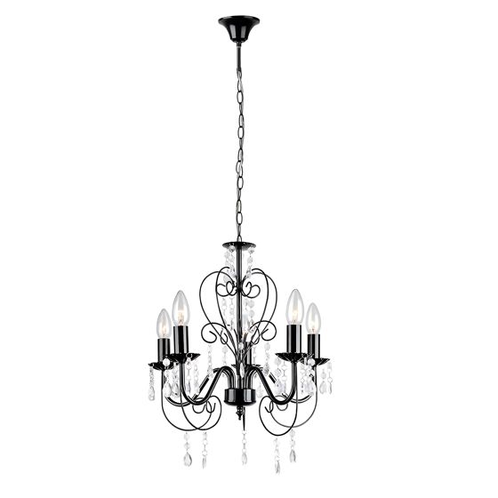 TOOLIGHT hængende loftlampe EBT010-5CP Sort 45x120x45cm