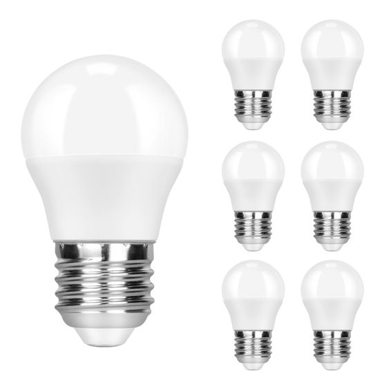 NETTLIFE 6 stk. E27 LED-pærer, varm hvid - 5 W, 3000 K, varm hvid pære, energisparepære, ingen flimmer