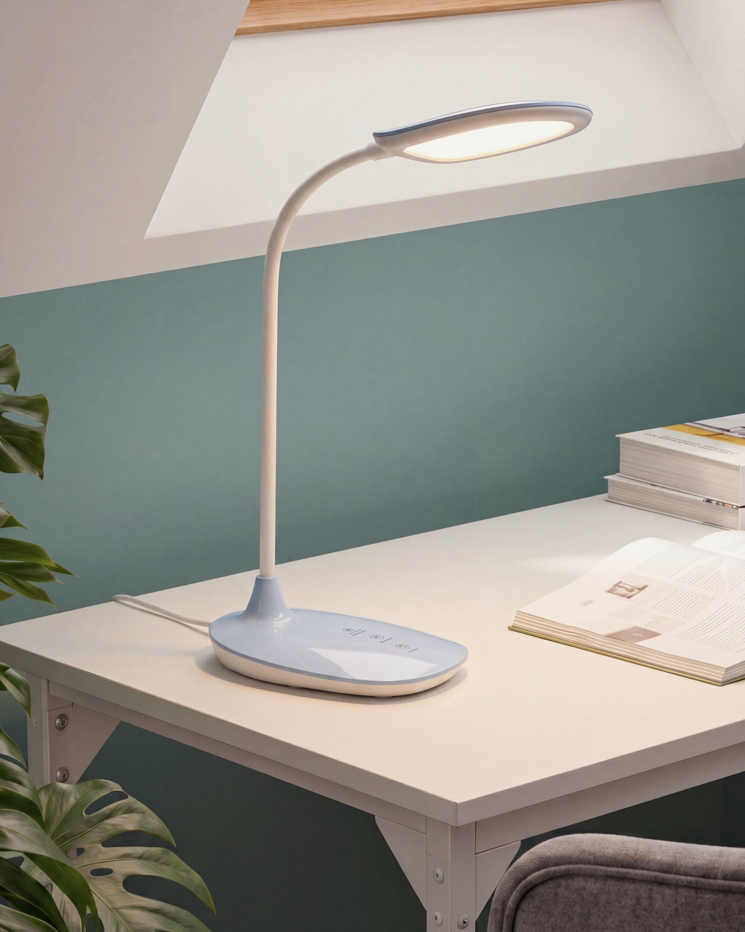 LED skrivebordslampe HYDRA Med dæmpning Himmelblå
