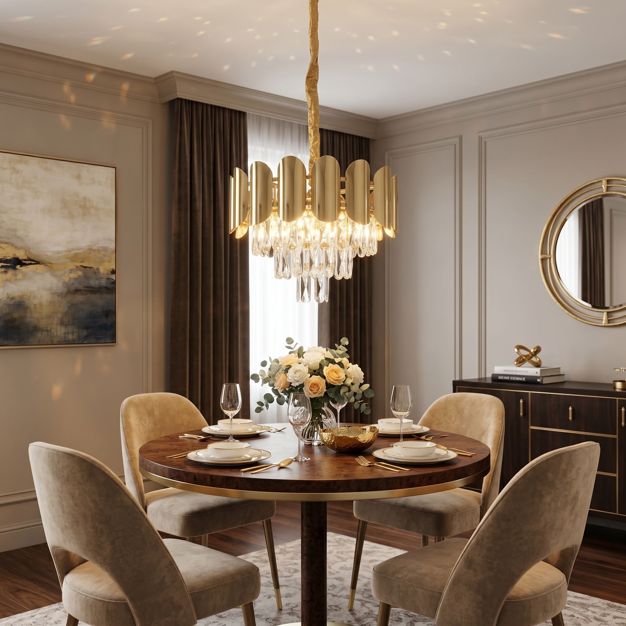 TOOLIGHT hængende loftlampe SWE099-CP 40cm Guld 41x41x28,5cm