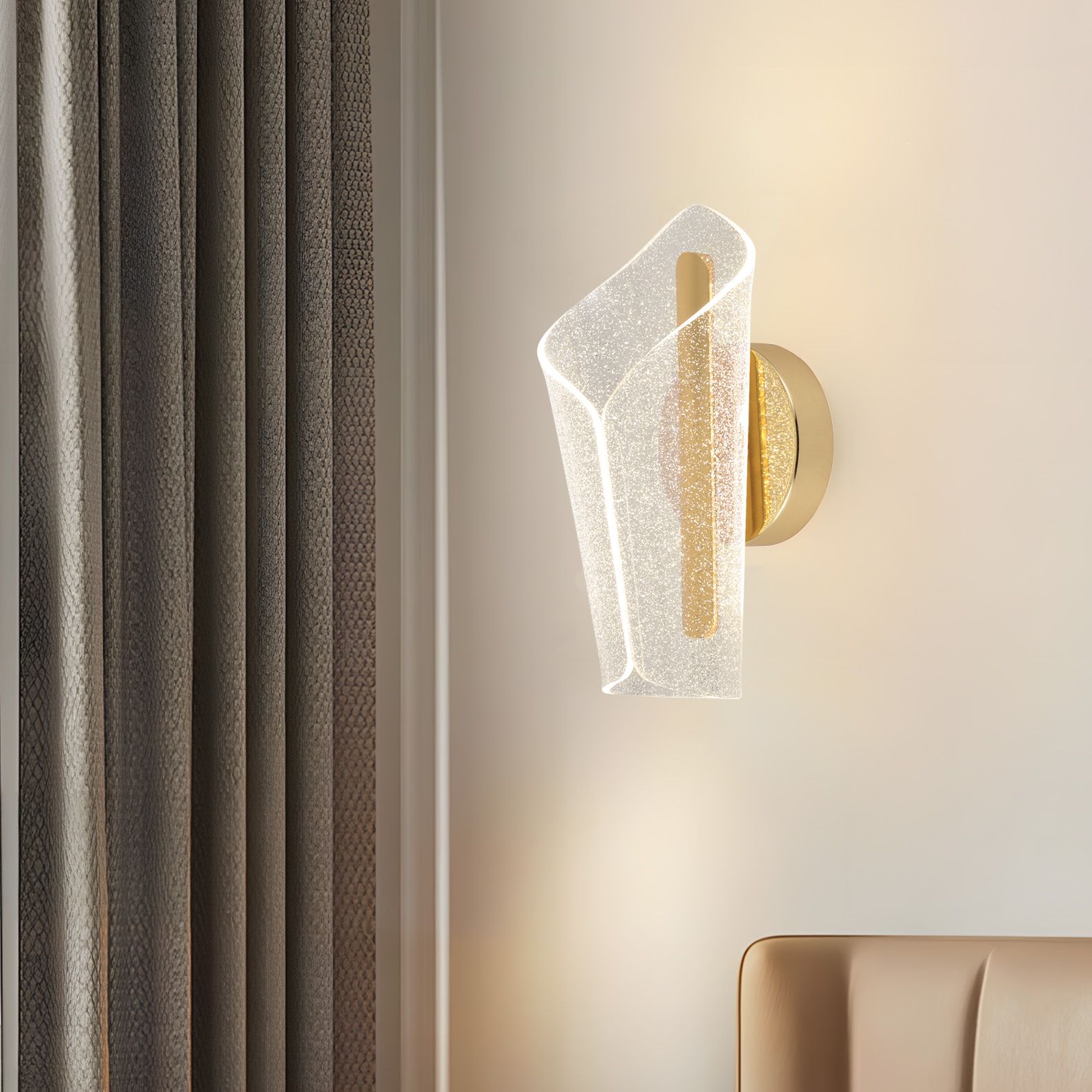 TOOLIGHT væglampe G030-W LED Guld 23x13x23cm