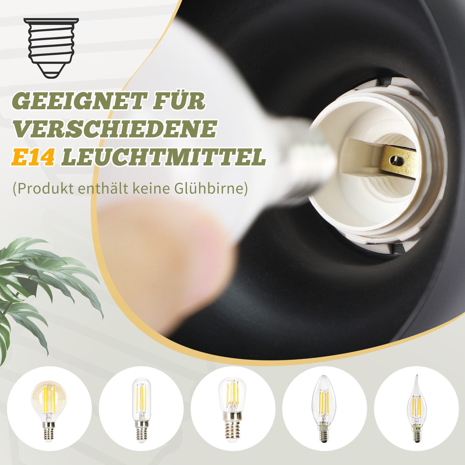 NETTLIFE 3-flammet E14 loftspotlight, vintage - loftslampe, 350° justerbar til entré, stue
