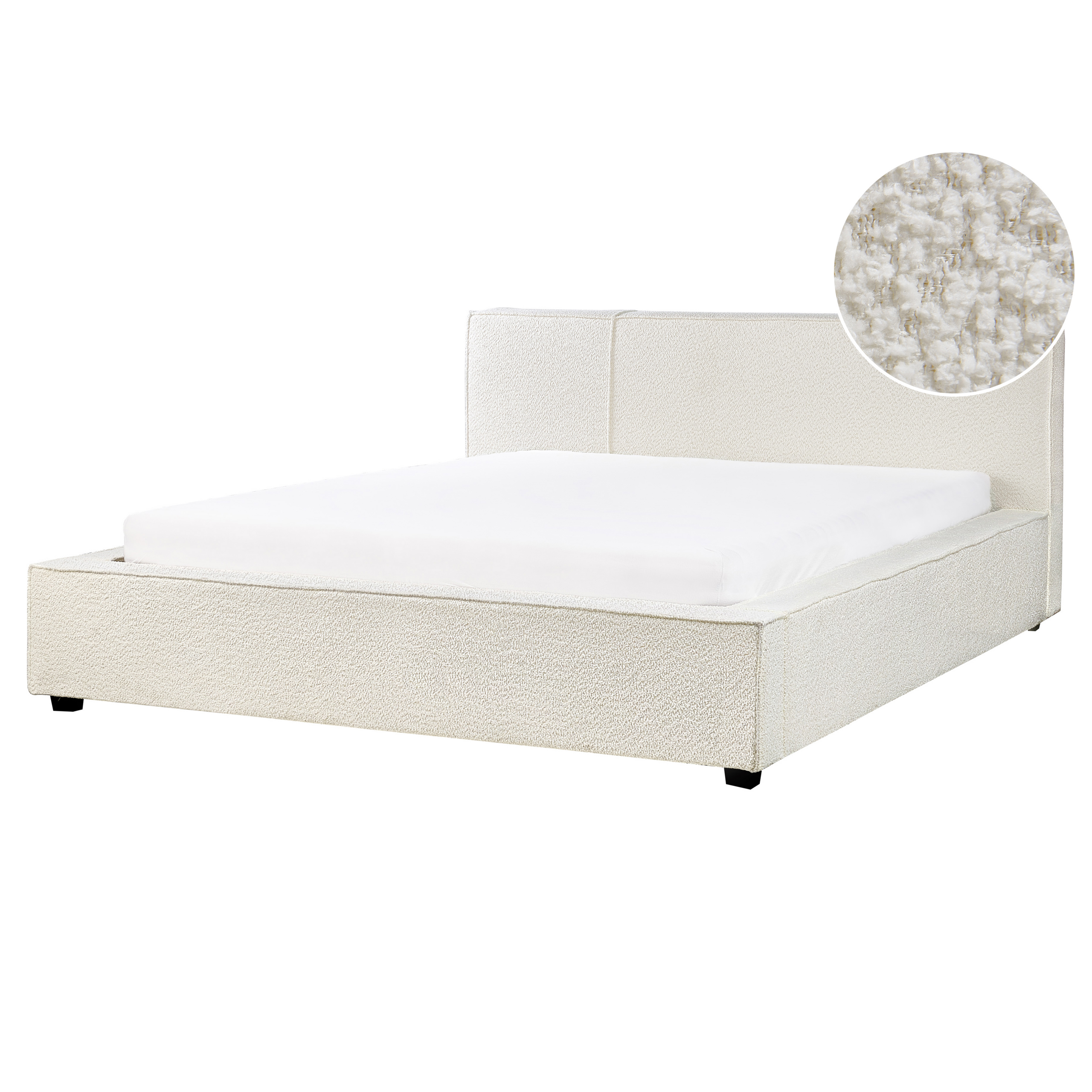 Seng Boucle MIRANDE 160 x 200 cm Cremehvid