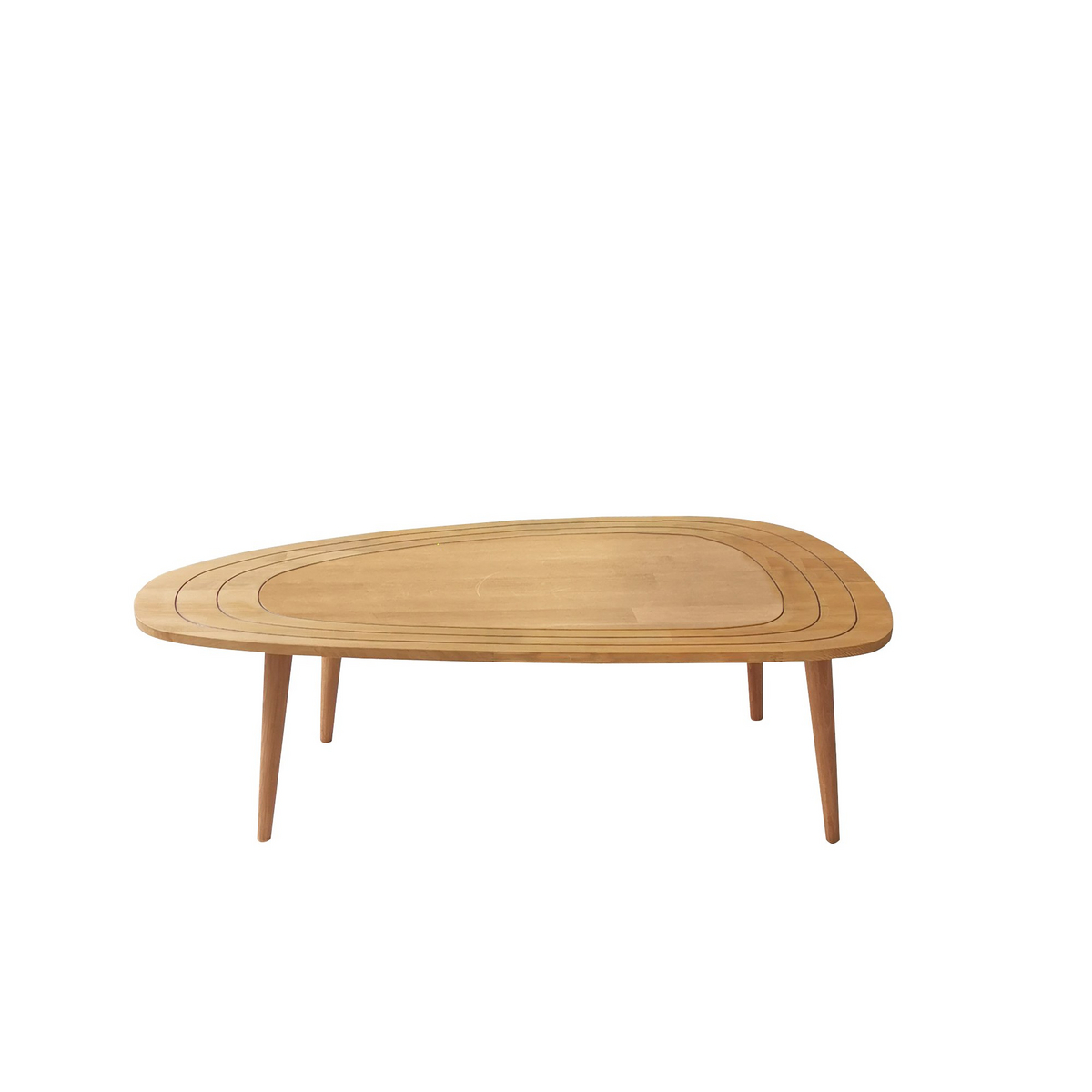 Norda Design Moderne sofabord, 115 x 38 x 50 cm | 100% fyrretræ og bøgetræ | stilfuldt geometrisk design