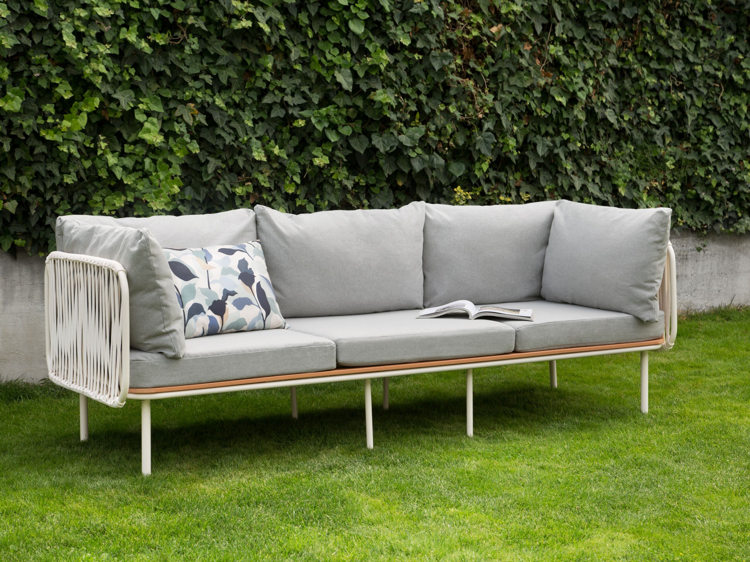 Havesofa 3 personers SENISE Metal Grå