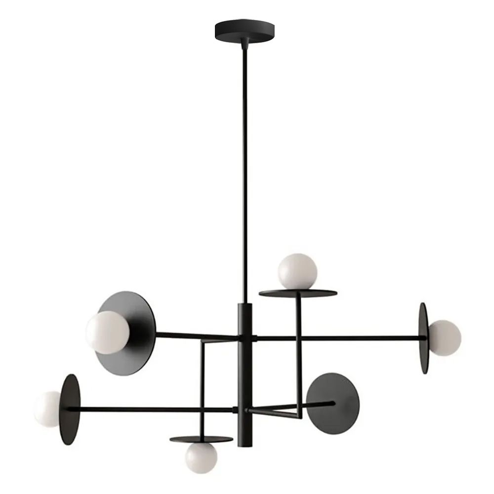 TOOLIGHT hængende loftlampe APP1668-6CP Sort 68x68x71cm