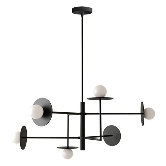 TOOLIGHT hængende loftlampe APP1668-6CP Sort 68x68x71cm