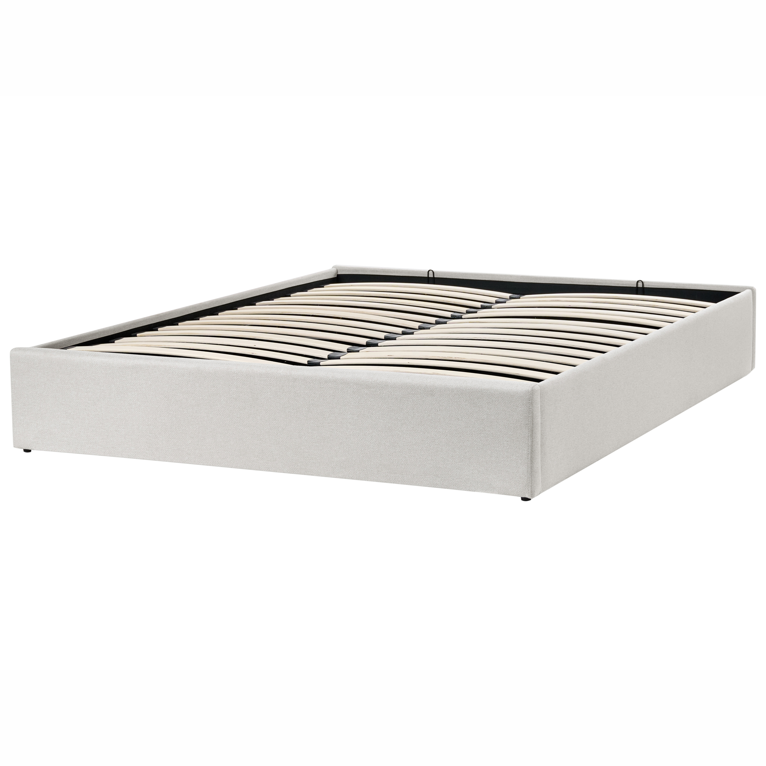 Seng med opbevaring uden gavl DINAN Cremehvid 160 x 200 cm