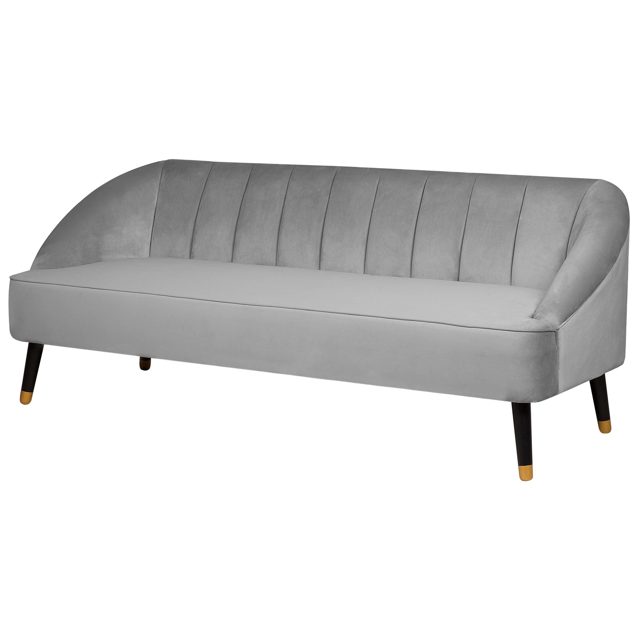 Sofa 3 personers ALSVAG Velour Lysegrå