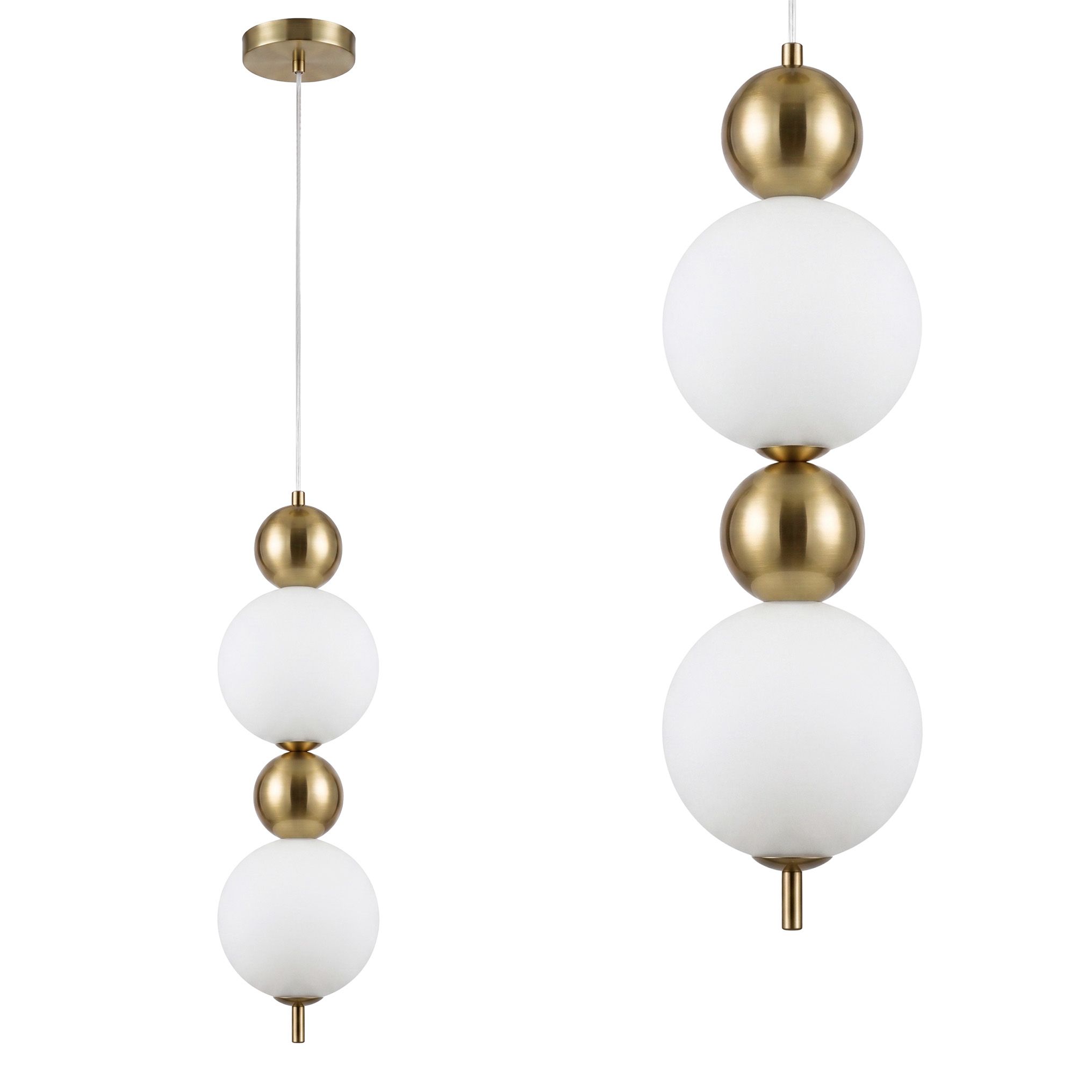 TOOLIGHT hængende loftlampe LHJ116-2CP LED Børstet guld 15x15x46,5cm