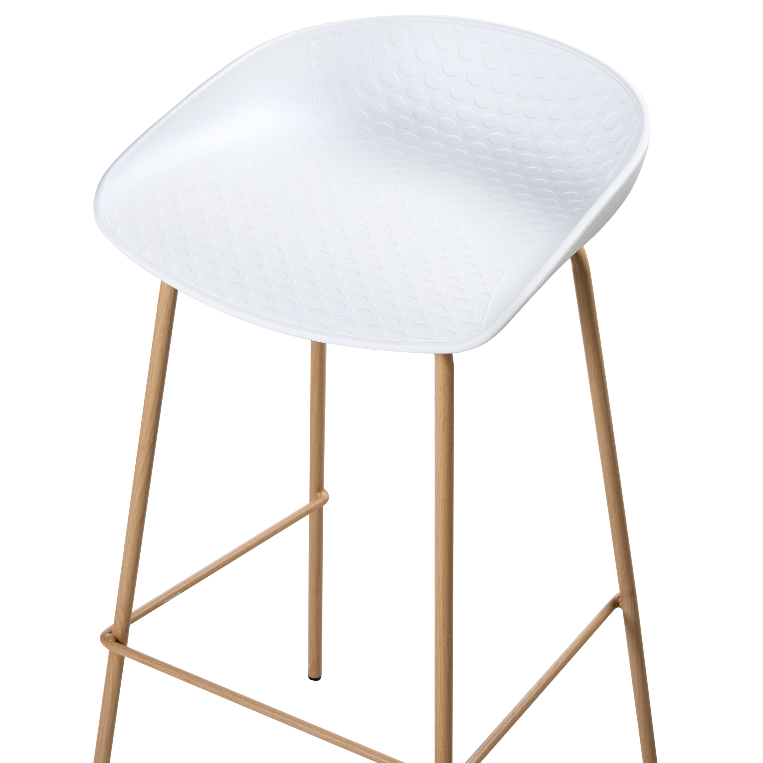 Sæt med 4 barstole VENLO Hvid