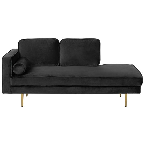 Venstrevendt chaiselong MIRAMAS Velour Sort