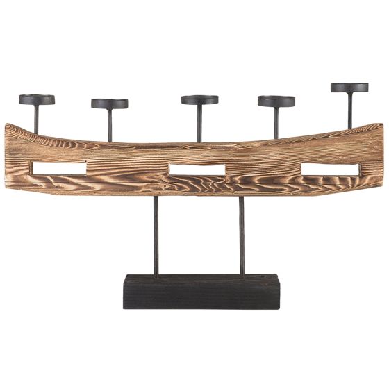 Lysestage GUATEMALA 36 cm Fyretræ Brun