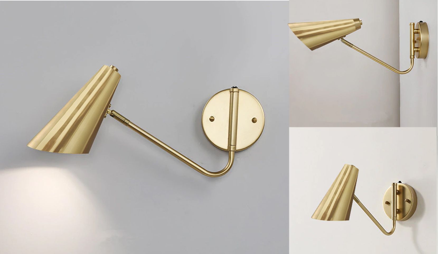 TOOLIGHT væglampe APP1138-1W Guld 44,5x11x18cm
