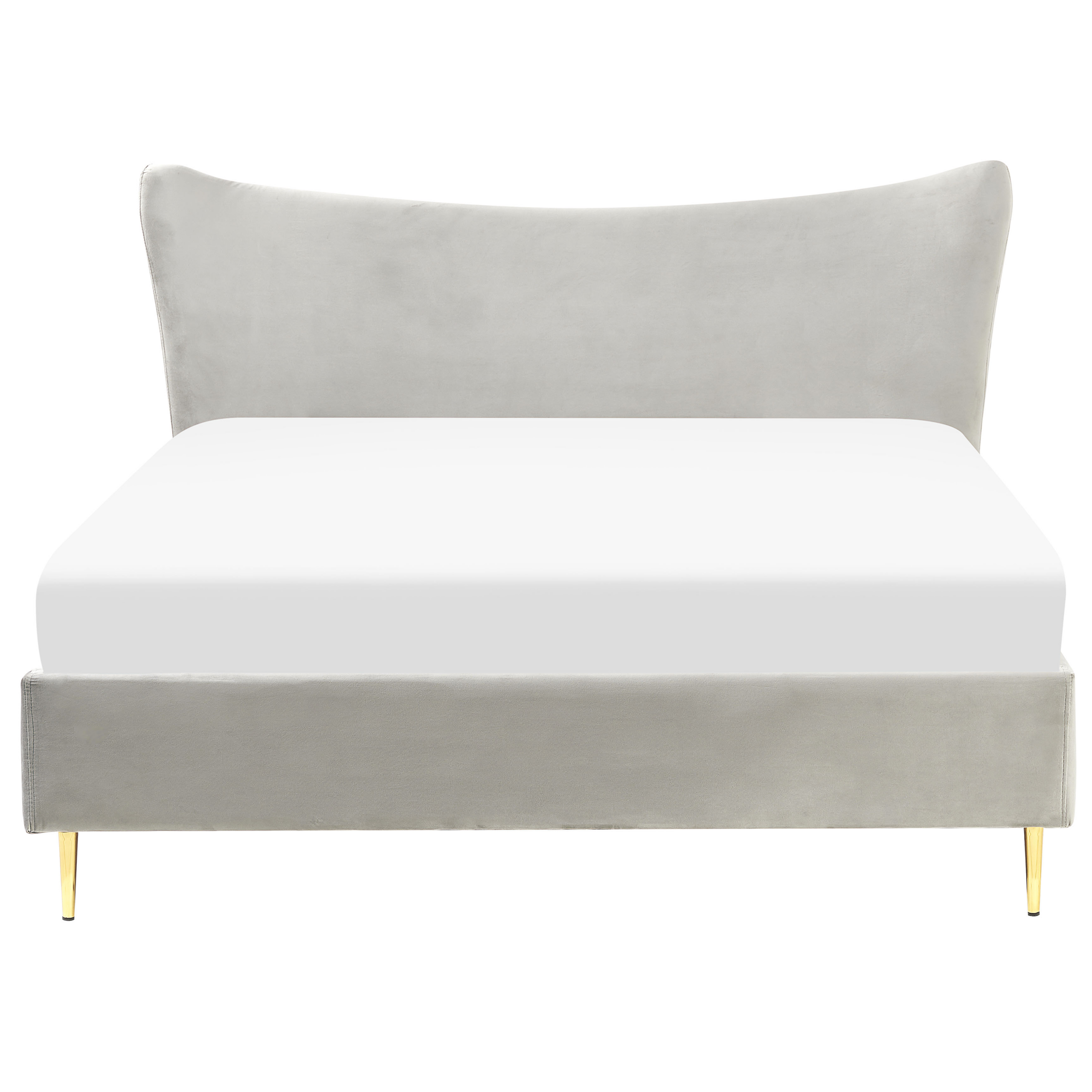 Seng Velour CHALEIX 160 x 200 cm Lysegrå