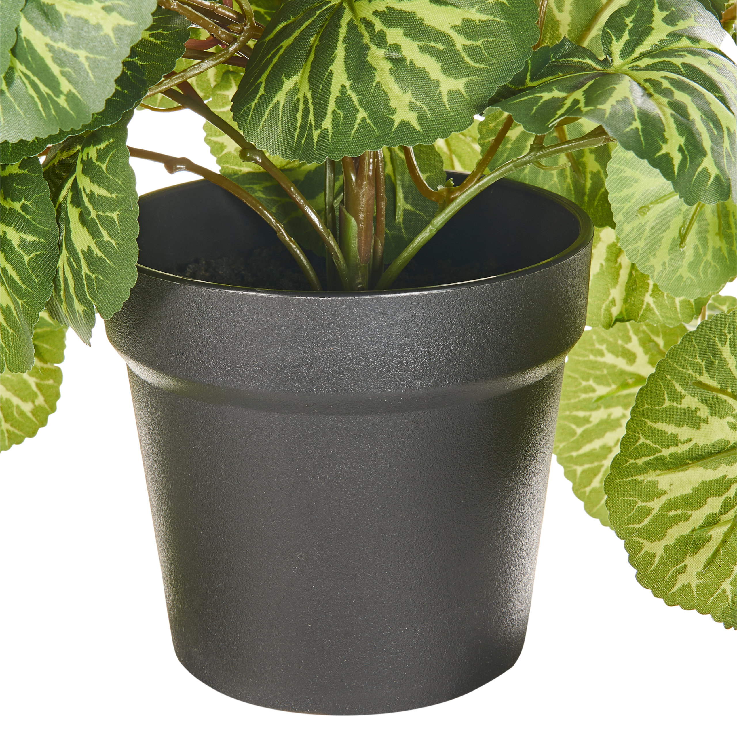 Kunstig hængeplante STRAWBERRY BEGONIA 37 cm Grøn