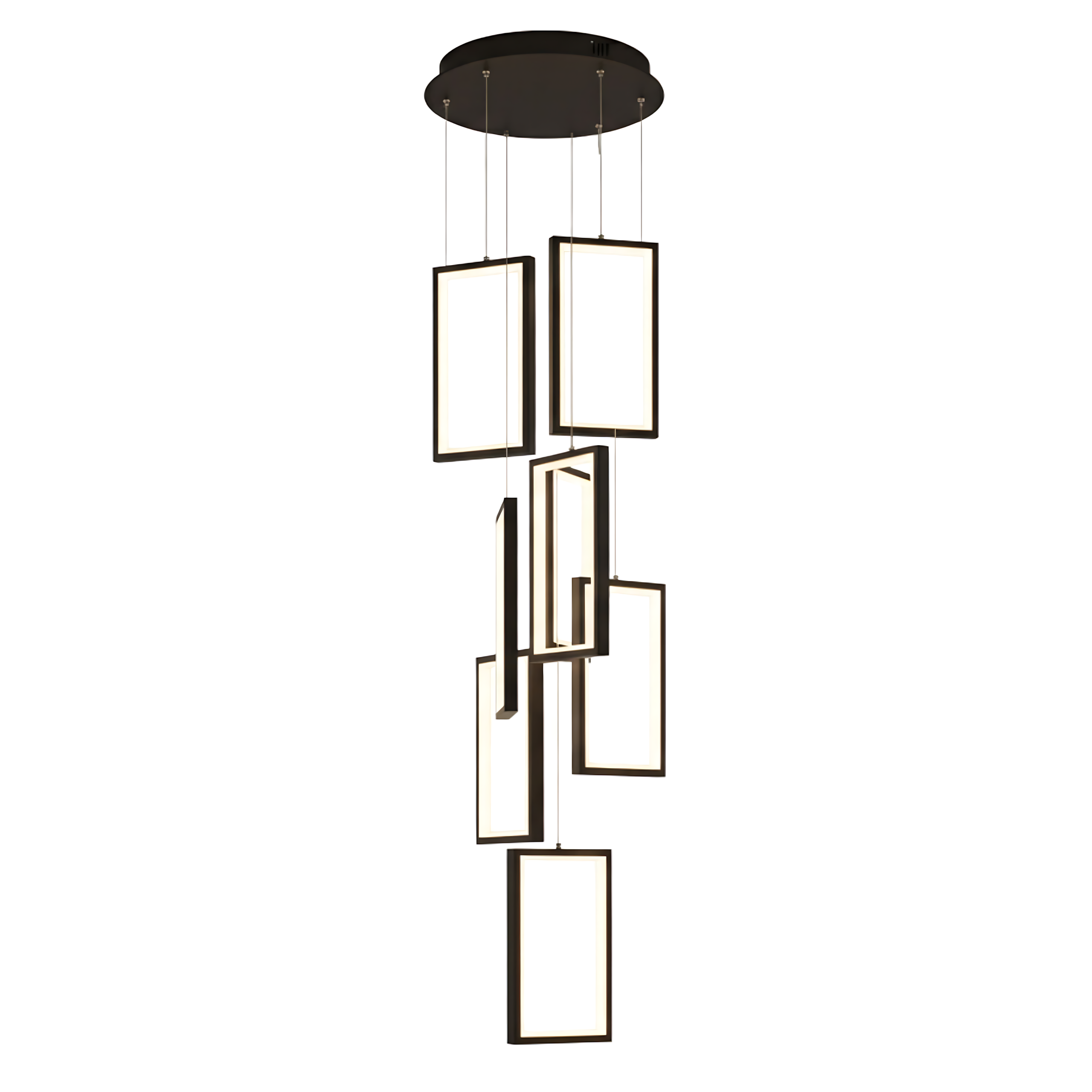 TOOLIGHT hængende loftlampe LHJ089-7CP LED Sort/Hvid 30x30x20cm
