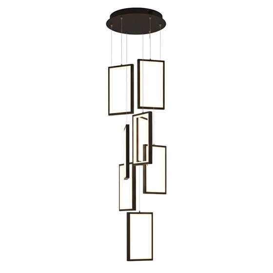 TOOLIGHT hængende loftlampe LHJ089-7CP LED Sort/Hvid 30x30x20cm