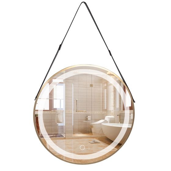 REA spejl LED YH-3339 60CM Gennemsigtig 59,5x59,5x3,5cm