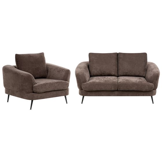 Sofasæt 3 personers KJAER Chenille Mørkebrun