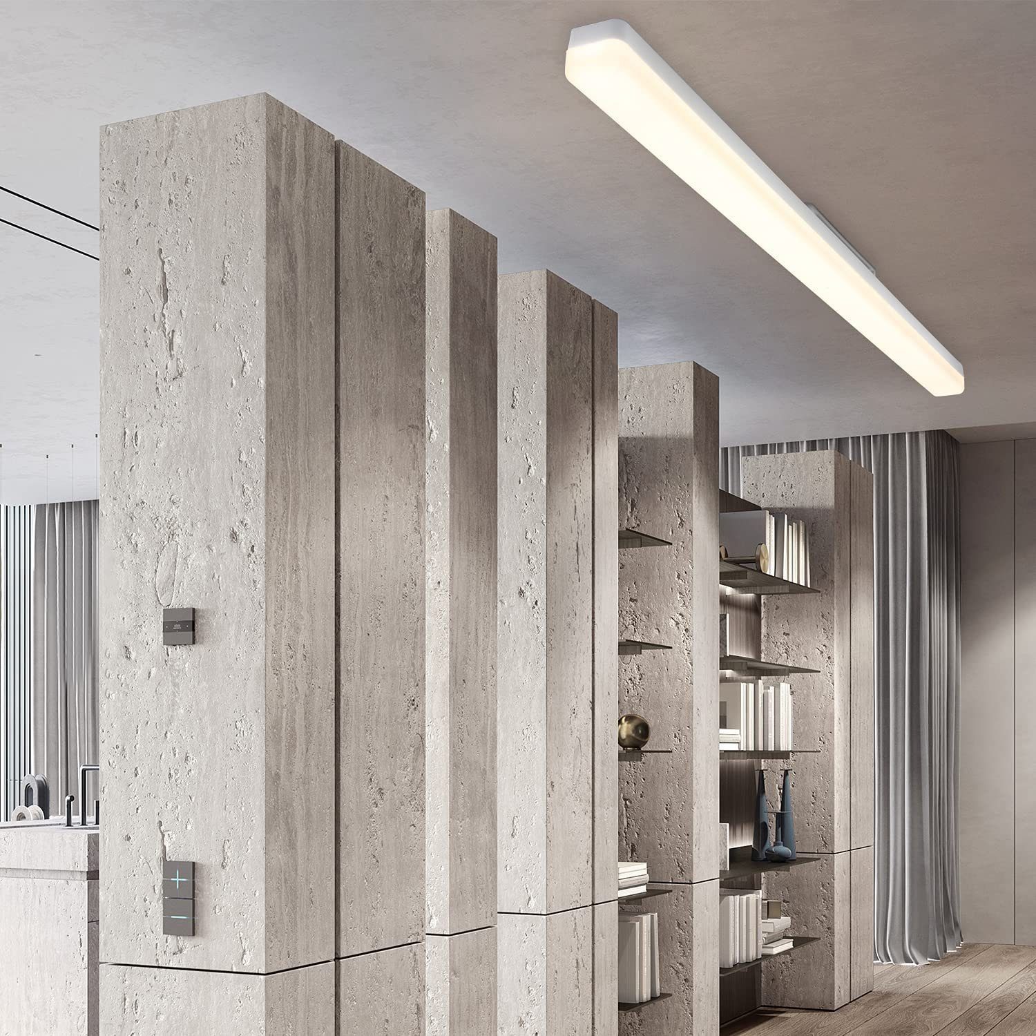 NETTLIFE LED - loftlampe Hvid, 4000K, 36W, 90CM Køkken, lampe, dagslys: lampe til køkkenet