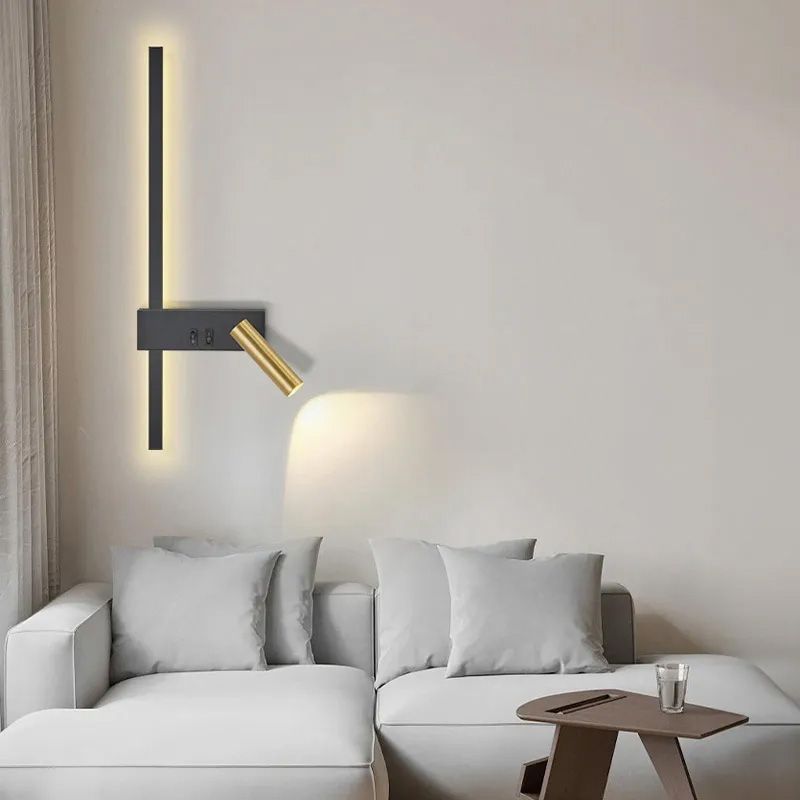 TOOLIGHT væglampe APP1439-W Sort/Guld 51x16x51cm